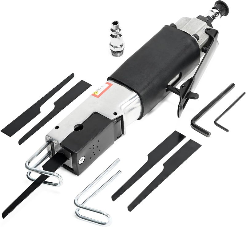 Mefape Air Reciprocating Saw Kit, Pneumatic Metal Cutting Saw Tools with 6pcs 24T 32T Blades, Handheld Power Metal Saw, Heavy Duty Aluminum Alloy Saber Saw - Image 1